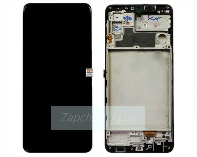 Дисплей для Samsung M325F Galaxy M32 в рамке + тачскрин (черный) 100%