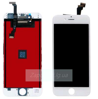 Дисплей для iPhone 6S + тачскрин белый с рамкой AAA (ориг LCD)