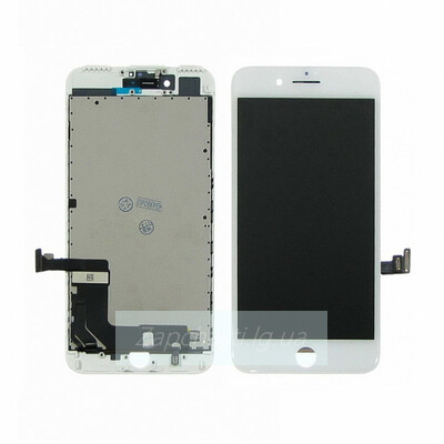 Дисплей для iPhone 7 Plus + тачскрин белый с рамкой (Pisen)