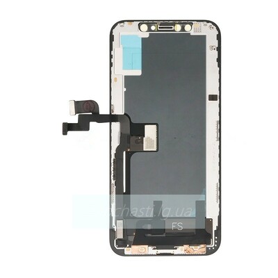 Дисплей для iPhone XS + тачскрин черный с рамкой (Soft OLED)