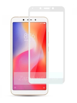 Защитное стекло Полное покрытие для Xiaomi Redmi 6/6A Белое