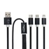 Кабель USB Fast Charging  (3 в1 lightning+micro-USB+Type-C) (черный)