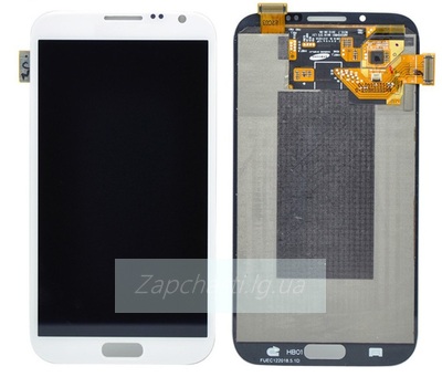 Дисплей для Samsung N7100 Galaxy Note 2 + тачскрин (белый)