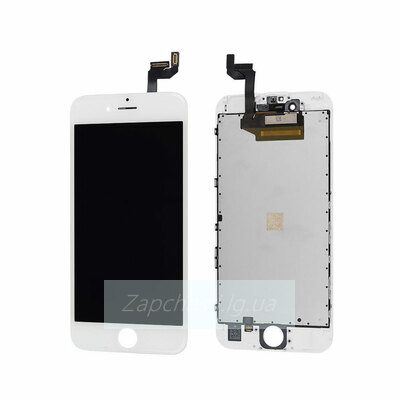 Дисплей для iPhone 6S + тачскрин белый с рамкой AAA (copy LCD)