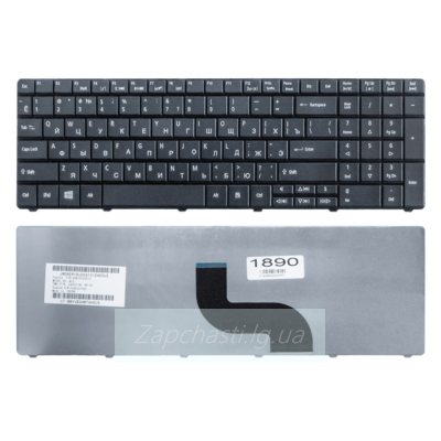 Клавиатура для ноутбука ACER (AS: E1-521, E1-531, E1-571; TM: 5335, 5542, 5735, 5740, 5742, 5744, 7740, 8571, 8572) rus, black (OEM)