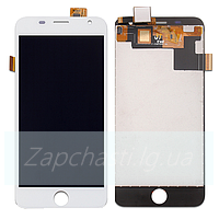 Дисплей для Prestigio MultiPhone PAP 4044 DUO + touchscreen, белый, с передней панелью