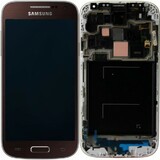 Дисплей для Samsung i9505 Galaxy S4 LTE + тачскрин + рамка (коричневый) ОРИГ 100%