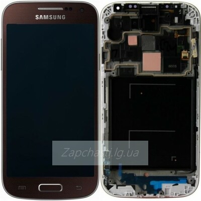 Дисплей для Samsung i9505 Galaxy S4 LTE + тачскрин + рамка (коричневый) ОРИГ 100%