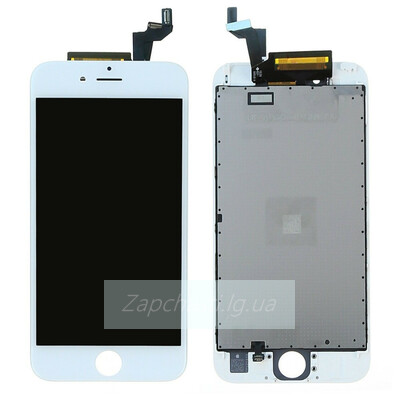 Дисплей для iPhone 6S Plus + тачскрин белый с рамкой MP+