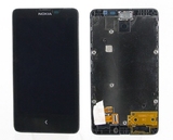 Дисплей для Nokia XL Dual Sim + touchscreen, чёрный, с передней панелью