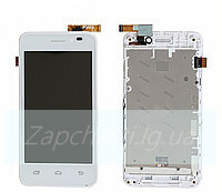 Дисплей для Prestigio MultiPhone PAP 3540 DUO + touchscreen, белый, с передней панелью