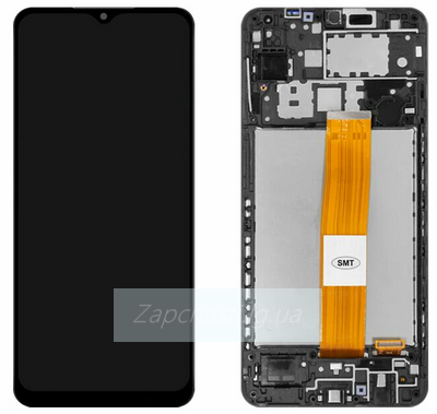 Дисплей для Samsung A127F Galaxy A12s в рамке + тачскрин (черный) 100%