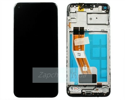 Дисплей для Samsung M115F M11 в рамке + тачскрин (черный) ORIG 100%