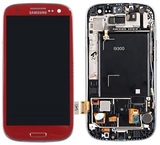Дисплей для Samsung i9300 Galaxy S III + тачскрин + рамка (красный)