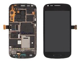 Дисплей для Samsung S7562 Galaxy S Duos в рамке + тачскрин (черный)