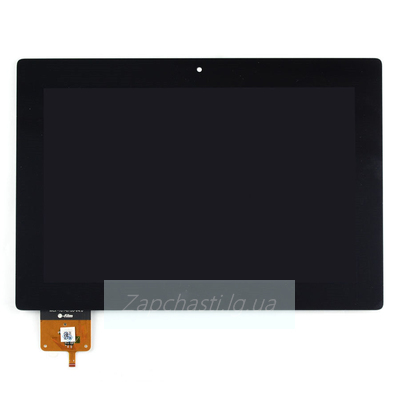Дисплей для Lenovo S6000 IdeaPad + touchscreen, чёрный, с передней панелью