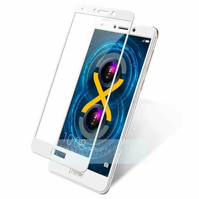 Защитное стекло Полное покрытие для Huawei Honor 6X Белое