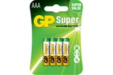 Батарейка GP Super LR03 AAA Alkaline 1.5V (4 шт. в блистере)