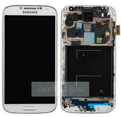 Дисплей для Samsung i9505 Galaxy S4 LTE + тачскрин + рамка (белый) ОРИГ 100%