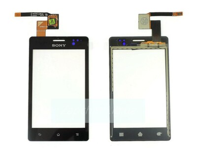 Тачскрин для Sony ST27i Xperia Go, чёрный, оригинал (Китай)