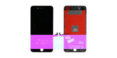 Дисплей для iPhone 7 Plus + тачскрин черный с рамкой пластик камеры и датчик приближения (TianMa)
