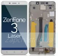 Дисплей для Asus Zenfone 3 Laser (ZC551KL) в рамке + тачскрин (белый)