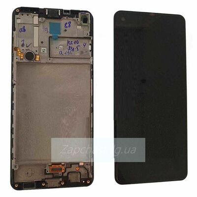 Дисплей для Samsung A217F Galaxy A21s в рамке + тачскрин (черный) (ORIG LCD)