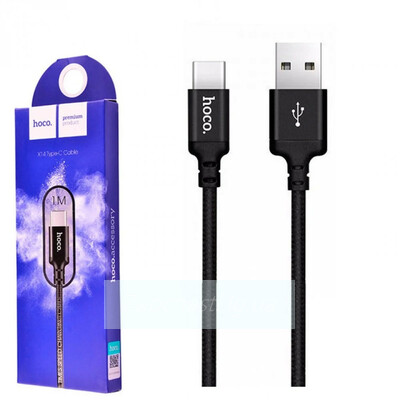 Кабель USB HOCO (X14) Type-C (1м) (черный)