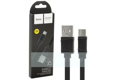 Кабель USB HOCO (X5 Bamboo) Type-C (1м) (черный)
