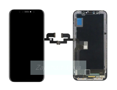 Дисплей для iPhone XS + тачскрин черный с рамкой (Hard OLED)
