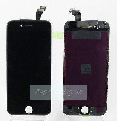 Дисплей для iPhone 6 + тачскрин черный с рамкой HG JDF