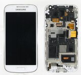 Дисплей для Samsung i9190/i9192/i9195 Galaxy S4 mini в рамке + тачскрин (белый) ОРИГ 100%