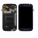 Дисплей для Samsung i9082 Galaxy Grand Duos + тачскрин с рамкой (синий)