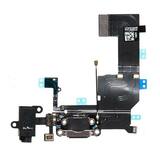 Шлейф для iPhone 5S с разъёмом зарядки, коннектором наушников и микрофоном, черный