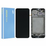Дисплей для Samsung M215F Galaxy M21 (2020) в рамке + тачскрин (черный) 100%
