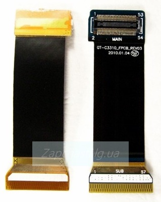 Шлейф для Samsung C3310 (с компонентами) LT