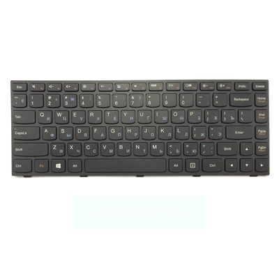 Клавиатура для ноутбука LENOVO (G40-30, G40-45, G40-70, Z40-70, Z40-75, Flex 2-14) rus, black, black frame + подсветка