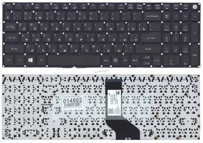Клавиатура для ноутбука ACER (A315-54 A315-54G A315-55 A315-55G E5-522, E5-522G, V3-574G, E5-573, E5-573G, E5-573T, E5-573T, E5-532G, E5-722, E5-772) rus, black, без фрейма