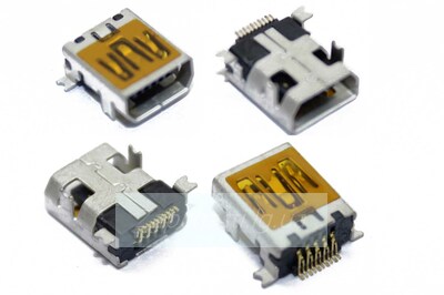 Разъем зарядки Mini USB 10pin (Alcatel/Philips) тип 3