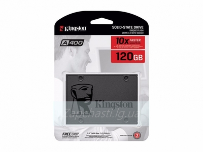 SSD накопитель KINGSTON A400 SA400S37/120G 120Гб, 2.5", SATA III