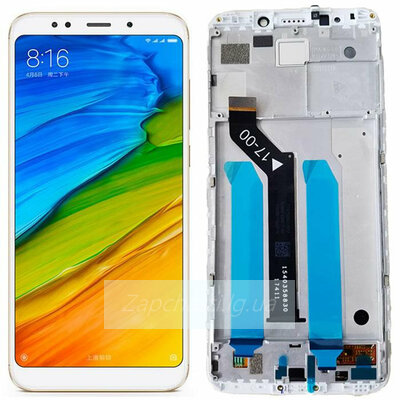 Дисплей для Xiaomi Redmi 5 Plus + тачскрин + рамка (белый) ORIG 100%