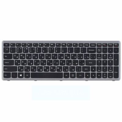Клавиатура для ноутбука LENOVO (IdeaPad: P500, Z500) rus, black, silver frame