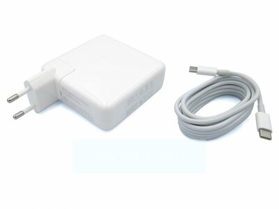 Блок питания для Apple 87W A1719, MNF82CH/A + Евро вилка + Type-C (USB-C) ORIGINAL