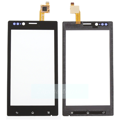 Тачскрин для Sony ST26i Xperia J, чёрный, оригинал (Китай)