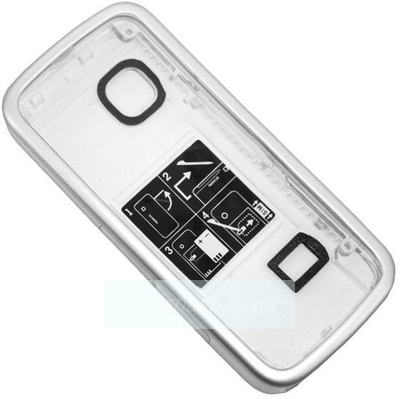 Средняя рама корпуса Nokia 5228 / 5230 с толкателем кнопки on/off белого цвета