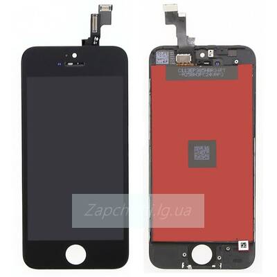 Дисплей для iPhone 5S/SE + тачскрин черный с рамкой (100% orig)
