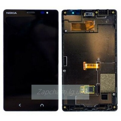 Дисплей для Nokia X2 Dual Sim (RM-1013) + touchscreen, чёрный, оригинал (Китай)