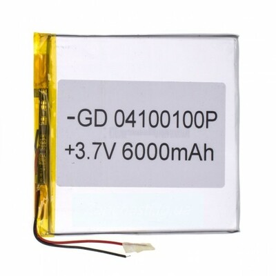 Аккумулятор универсальный 3.7V/ 6000 mAh размер (100*100*4)
