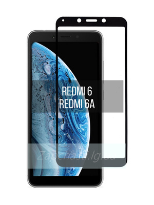 Защитное стекло Полное покрытие для Xiaomi Redmi 6/6A Черное