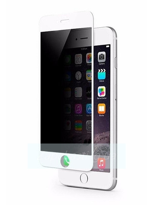 Защитное стекло Антишпион для iPhone 7/8/SE (2020) (Закалённое, полное покрытие) Белое